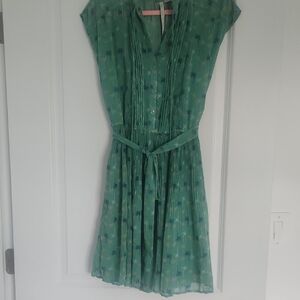 LC Lauren Conrad Green Pleated Dress